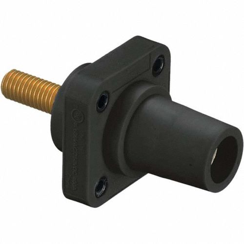 Main product image of Single Pole Female Connector, Threaded Stud , 400A, 250 VDC/600 VAC, AWG 4, Black, HBLFRSBK