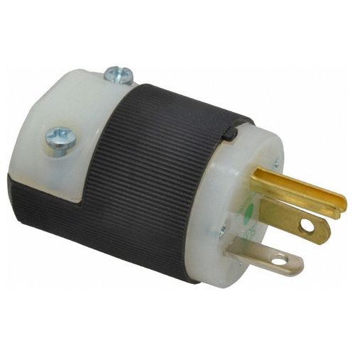 Main product image of 2P 3 Wire 20A Straight Blade Plug Hospital, 5-20P, 125 VAC, Black & White, HBL8315C