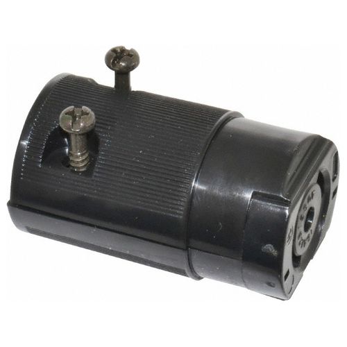 Main product image of 3P 15A Industrial Locking Connector, ML-3R, 125 & 250V, Black, HBL7484V