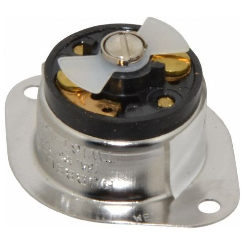 Main product image of 125/250 VAC, 15 Amp, ML-2R NEMA, Ungrounded Inlet, Black, HBL7486