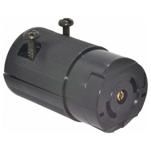 Main product image of 2P 3 Wire 15A Industrial Locking Connector, ML-2R, 125V, Black, HBL7593V