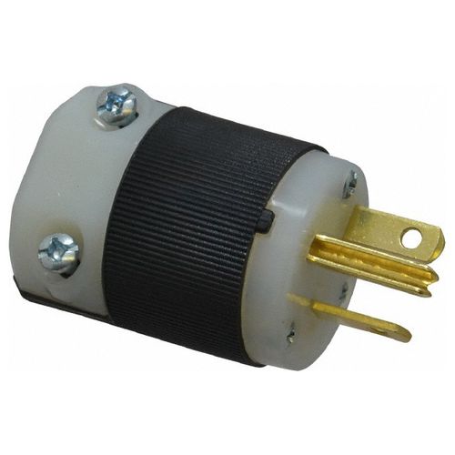 Main product image of 2P 3 Wire 20A Straight Blade Plug 6-20P, 250VAC, Black & White, HBL5466C