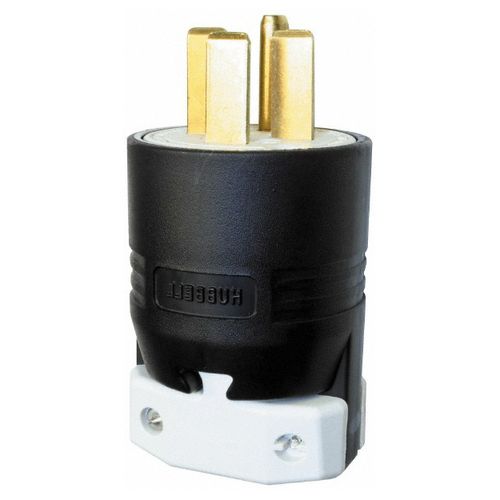 Main product image of Straight Blade Plug 15-30P, 250VAC, Black & White, HBL8431C