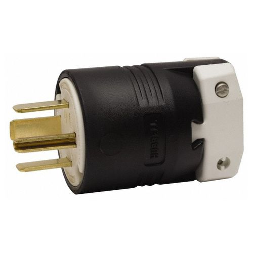 Main product image of Straight Blade Plug 15-60P, 250VAC, Black & White, HBL8461C