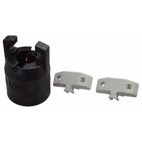 Main product image of 3P, 3 Wire 50A Straight Blade Plug, 10-50P, Black & White, HBL7513C