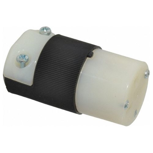 Main product image of 2P 3 Wire 15A Straight Blade Connector 6-15R, 250VAC, Black & White, HBL5669C