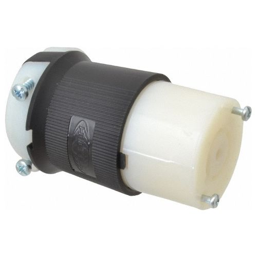 Main product image of 20A Industrial Locking Plug, L21-20R, 120 & 208V, Black & White, HBL2513