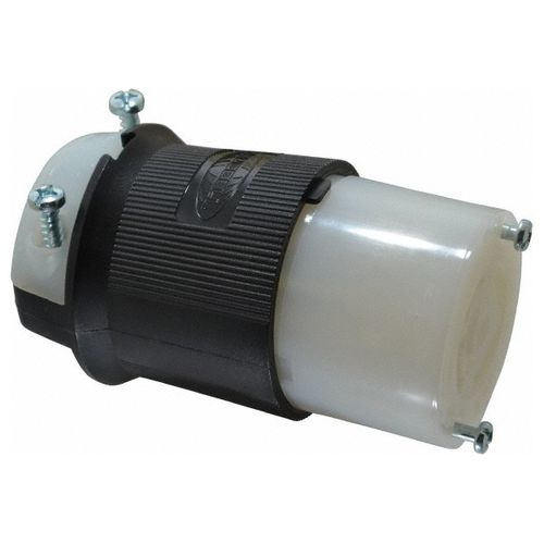 Main product image of 3P 30A Industrial Locking Connector, L14-30R, 125 & 250V, Black & White, HBL2713