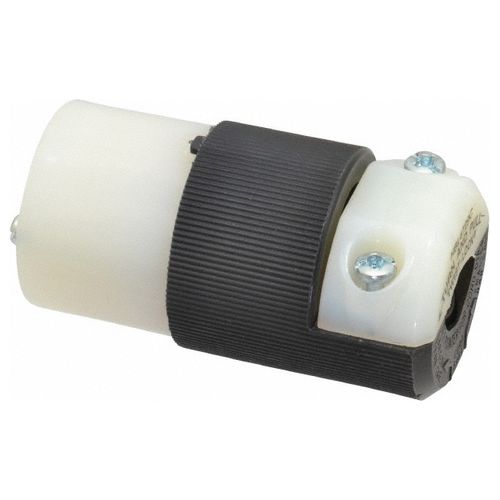 Main product image of 2P 3 Wire 15A Industrial Locking Connector, L5-15R, 125V, Black & White, HBL4729C