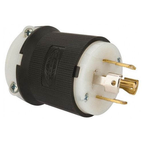 Main product image of Industrial Locking Plug, L22-30P, 277 & 480V, Black & White, HBL2821