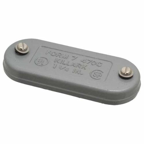 Main product image of 1-1/4" Trade, Cast Iron Conduit Body Cover Plate, 470C