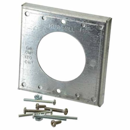 Main product image of Galvanized Box Cover for 4" Square for Twist-Lock 50A Receptacles, HBL50SC