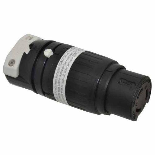 Main product image of 3P, 4 Wire 50A Industrial Locking Connector, Non-NEMA, Black & White, HBL7764C