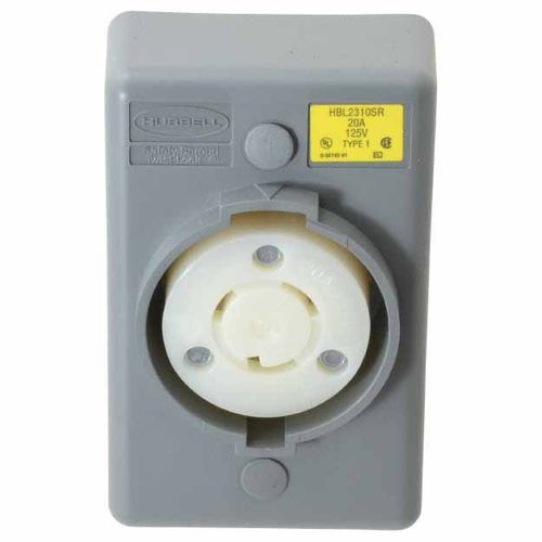 Main product image of 2P 3 Wire 125 VAC, 20 Amp, L5-20R NEMA, Self Grounding Straight Receptacle, HBL2310SR
