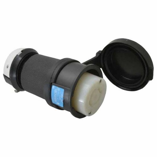Main product image of 3P 20A Industrial Locking Plug, L15-20R, 250V, Black & White, HBL2423SW