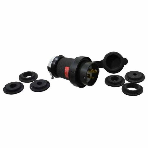 Main product image of 3P 20A Industrial Locking Plug, L16-20P, 480V, Black & White, HBL2431SW