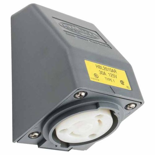 Main product image of 2P 3 Wire 125 VAC, 30 Amp, L5-30R NEMA, Self Grounding Receptacle, HBL2610AR