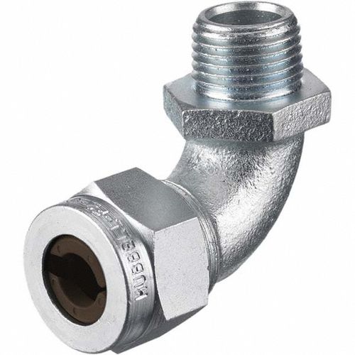 Main product image of 3/4" MNPT 0.5 to 0.63" Steel Liquid Tight Elbow Strain Relief Cord Grip, NHC1036ZP