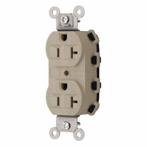 Main product image of Specification Straight Blade Duplex Receptacle, Self-Grounding, 20A, 125v, White, SNAP5362LAA