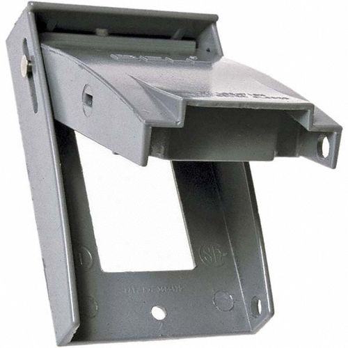 Main product image of 1-Gang, RAYNTITE Weatherproof Cover, Vertical, GFCI, Gray, 5028-0