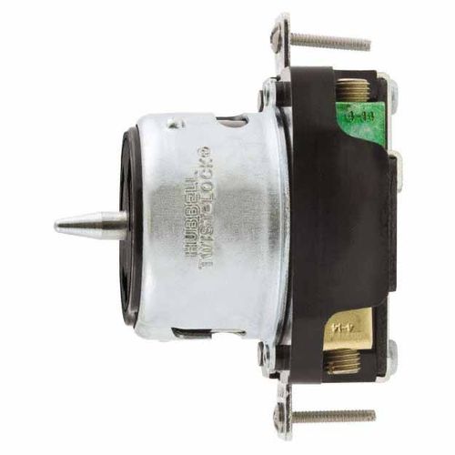Main product image of 2P 3 Wire 480 VAC, 50A, Self Grounding Receptacle, Black, CS8469
