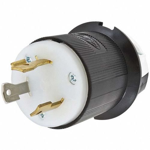 Main product image of 2P 3 Wire Industrial Locking Plug, L7-30P, 277V, Black, HBL2631