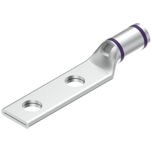 Main product image of Cu Compression, 2-Hole, 3/8" Stud, 1" Spacing, Standard Barrel, 4/0 Flex