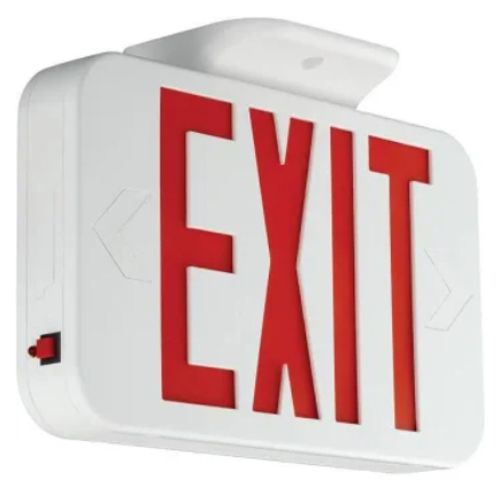 Main product image of Compass CE Series LED Exit Sign, 120/277V (Red Letters, White), CER