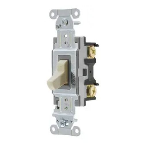Main product image of Commercial Grade Toggle Switch, 2-Pole, 20A 120/277V AC, Back and Side Wired (Ivory), CSB220I