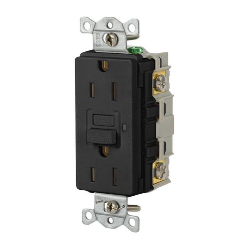 Main product image of 5-15R Commercial GFCI Receptacle, GFR15BLK