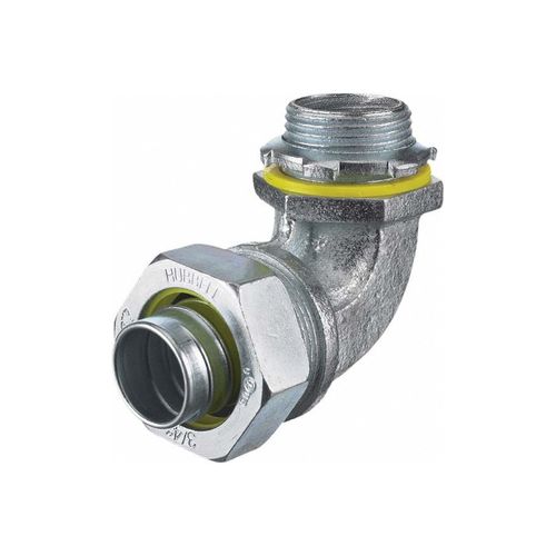 Main product image of 1" 90° Liquid-Tight Conduit Zinc Connector, H1009