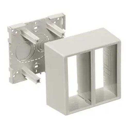 Main product image of PolyTrak Non-Metallic Raceway Box 2-Gang, 2.44" Deep (White), PDB12TGD