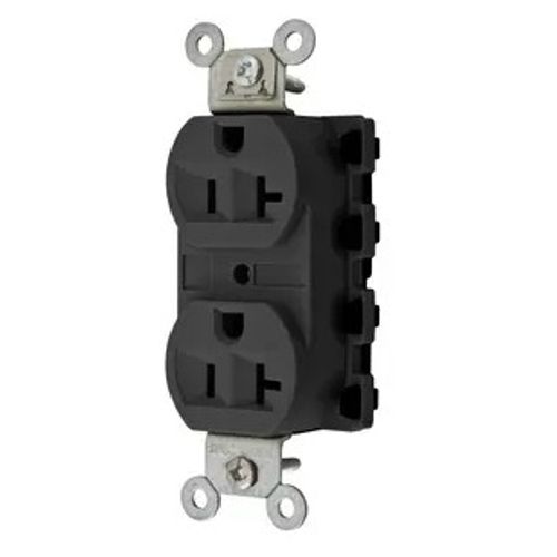 Main product image of Straight Blade Duplex Receptacle, SNAPConnect, 20A 125V, 2-Pole 3-Wire Grounding, 5-20R, Nylon (Black), SNAP5362BKA
