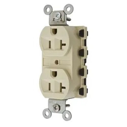 Main product image of Straight Blade Duplex Receptacle, SNAPConnect, 20A 125V, 2-Pole 3-Wire Grounding, 5-20R, Nylon (Ivory), SNAP5362IA