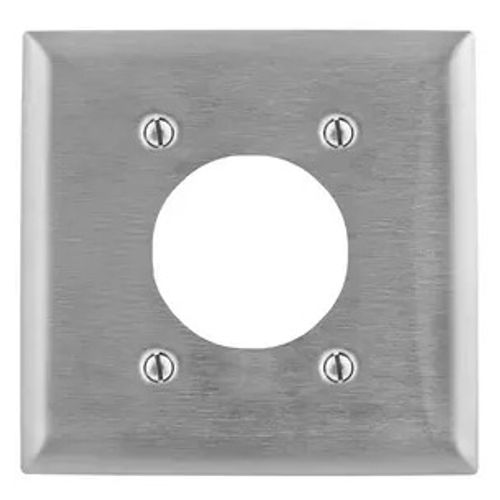 Main product image of 2-Gang Wall Plate, 2.15" Opening, Standard Size, 4 Bolt Mount (Stainless Steel), SS703-HUBBELL