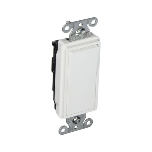 Main product image of 1 Pole, 20A 120/277V Ac Decorator Switch, Back And Side Wired (White)