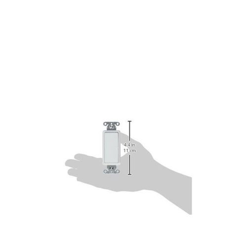 Main product image of 1 Pole, 20A 120/277V Ac Decorator Switch, Back And Side Wired (White)