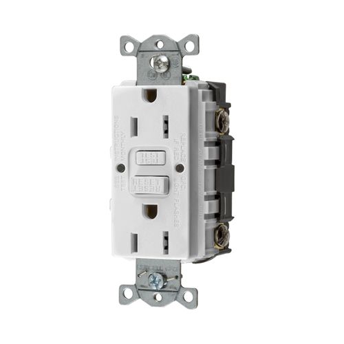 Main product image of Heavy Duty Commercial Autoguard Self-Test Gfci Receptacle, 15A (White)