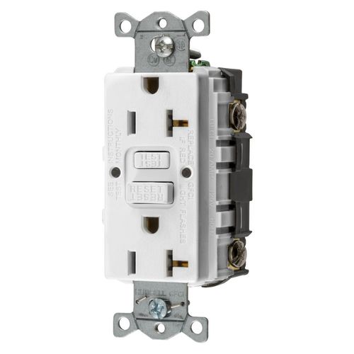 Main product image of 20 A 125 Vac 2-Pole 3-Wire Gfci Receptacle, Self-Test
