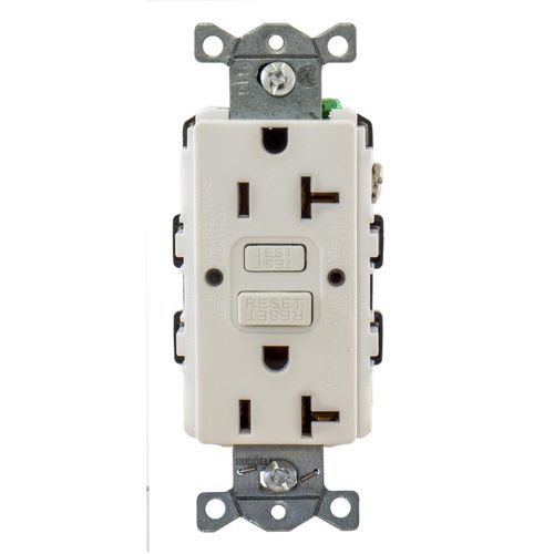 Main product image of 20 A 125 Vac 2-Pole 3-Wire Gfci Receptacle, Self-Test