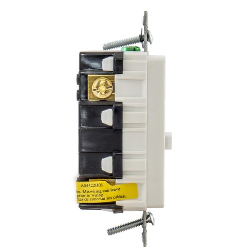 Main product image of 20 A 125 Vac 2-Pole 3-Wire Gfci Receptacle, Self-Test