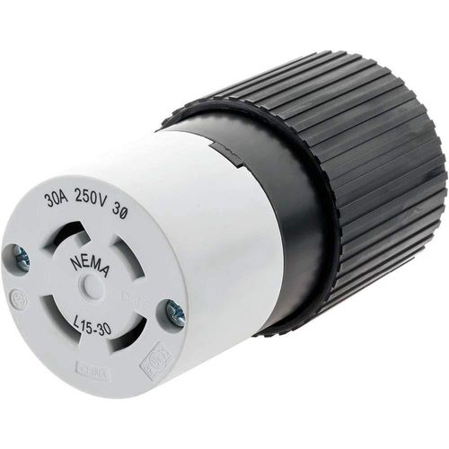 Main product image of 30A 3-Phase 250V 3P4W Locking Connector Body (Black/White)