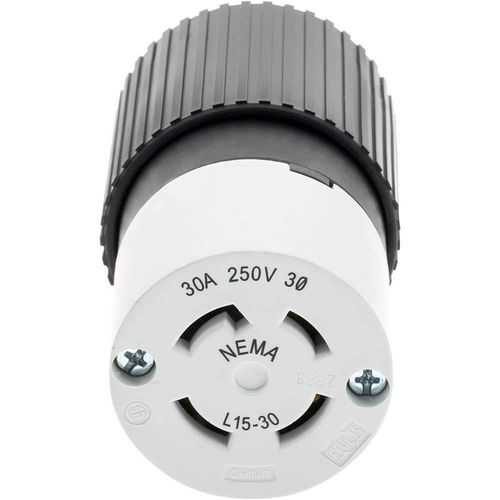Main product image of 30A 3-Phase 250V 3P4W Locking Connector Body (Black/White)