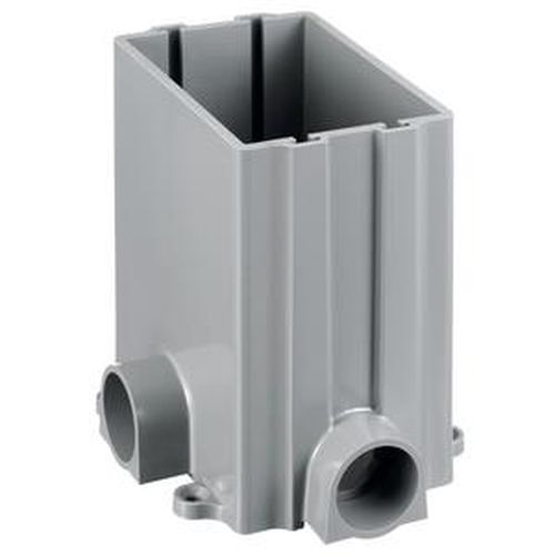Main product image of 1-Gang Pvc Flush 6" Deep Rectangular Concrete Floor Box W/ (4) 1" Hubs