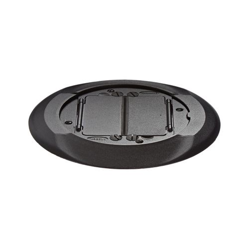 Main product image of Systemone Universal Floor Box Cover, Cast Aluminum, Carpet Floor Applications (Black)