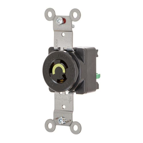 Main product image of Twist-Lock Single Locking Receptacle, 15A, 250V, 2-Pole 3-Wire, Screw Mount, Nylon, HBL4710ST