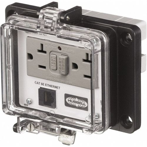 Main product image of 1 Port, 3 Power Receptacle, Ethernet, Clear Data Port Receptacle, PR4X Serie PR4X205E