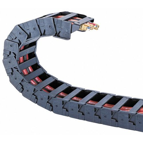 Main product image of 3 Ft. Long, Nylon, Fixed Open Cable and Hose Carrier, 0.98" Inside Width, 3.7" Bend Radius, P13-2-3.7-3.0