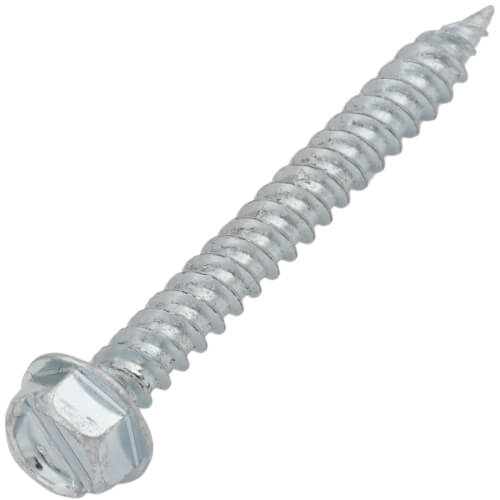 1-1/2" (Length) 1/4" (Head Size) Slotted Hex Washer Head Zip-In Sheet Metal Screws (250 Pack)
