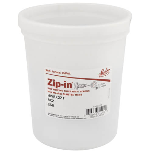 Main product image of 2" (Length) 1/4" (Head Size) Slotted Hex Washer Head Zip-In Sheet Metal Screws (250 Pack)